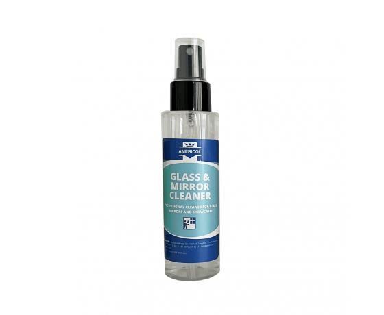 Americol Glass & Mirror Cleaner 120ml langų ir veidrodžių valiklis su purkštuku ant balto fono