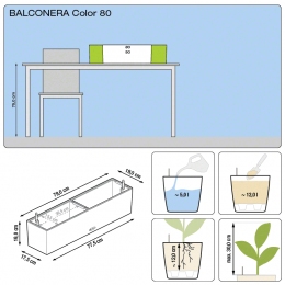 Išmanusis vazonas Balconera Color 80 Nutmeg