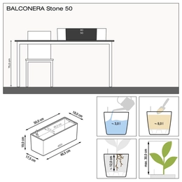 Balconera Stone 50 laistymo sistemos schema