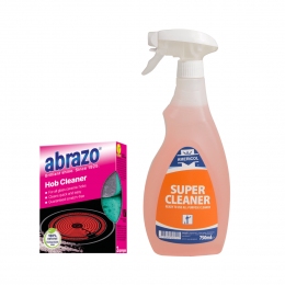 Kaitlentės valymo rinkinys, Super Cleaner + Abrazo Hob Cleaner