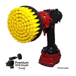 Drill Brush Premium geltonas šepetys su 2cm šereliais