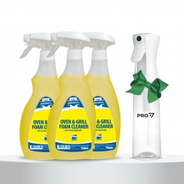 Specialus pasiūlymas! 3 vnt. Oven & Grill Foam Cleaner + dulksnos purkštuva